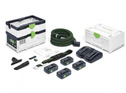 Festool CLEANTEC CTLC SYS 36v / Twin 18V L-Class Mobile Dust Extractor with 4x 5.0Ah Batteries